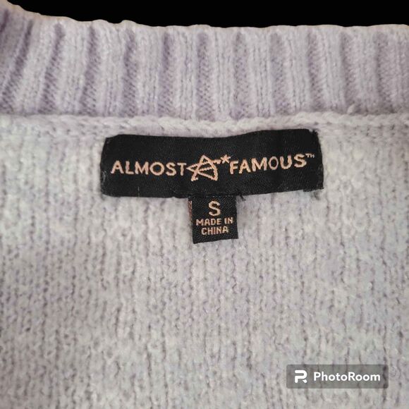 Junior's Size Small Almost Famous Cropped Cardigan - Picture 4 of 4